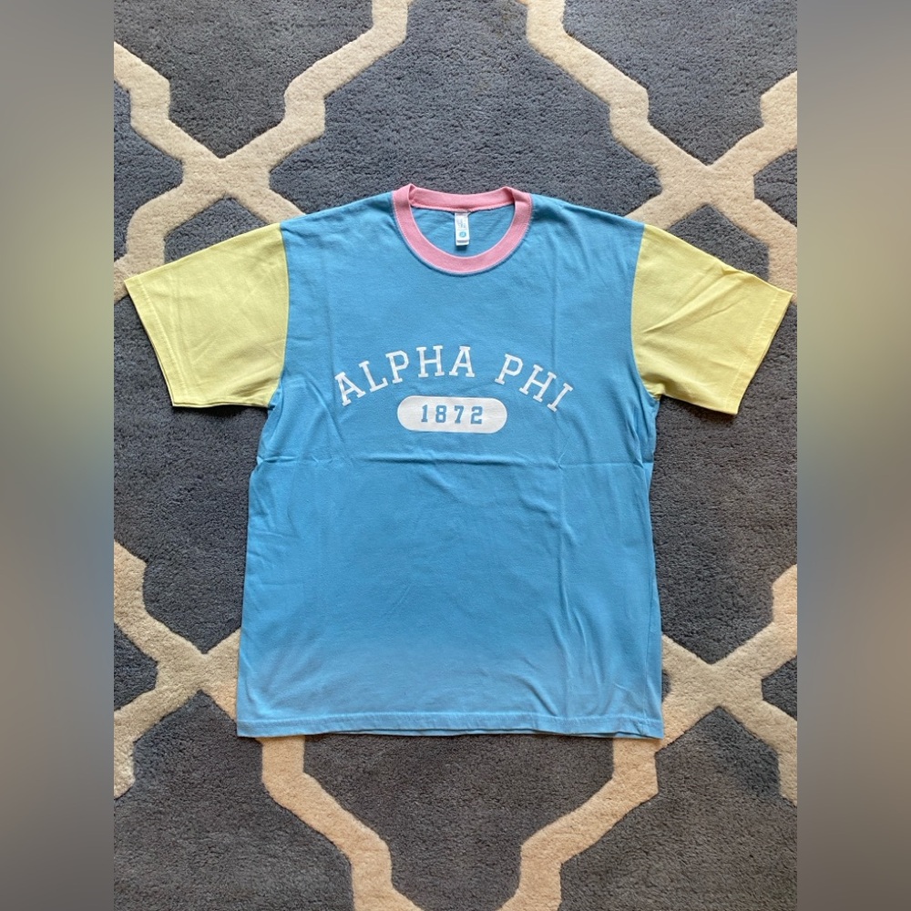 Alpha Phi Pastel Block Tee